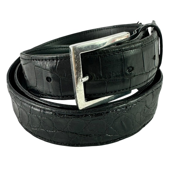 JAMES REID LTD Rippel 925 sterling buckle with Alligator Belt J W Cooper 43 main image 8